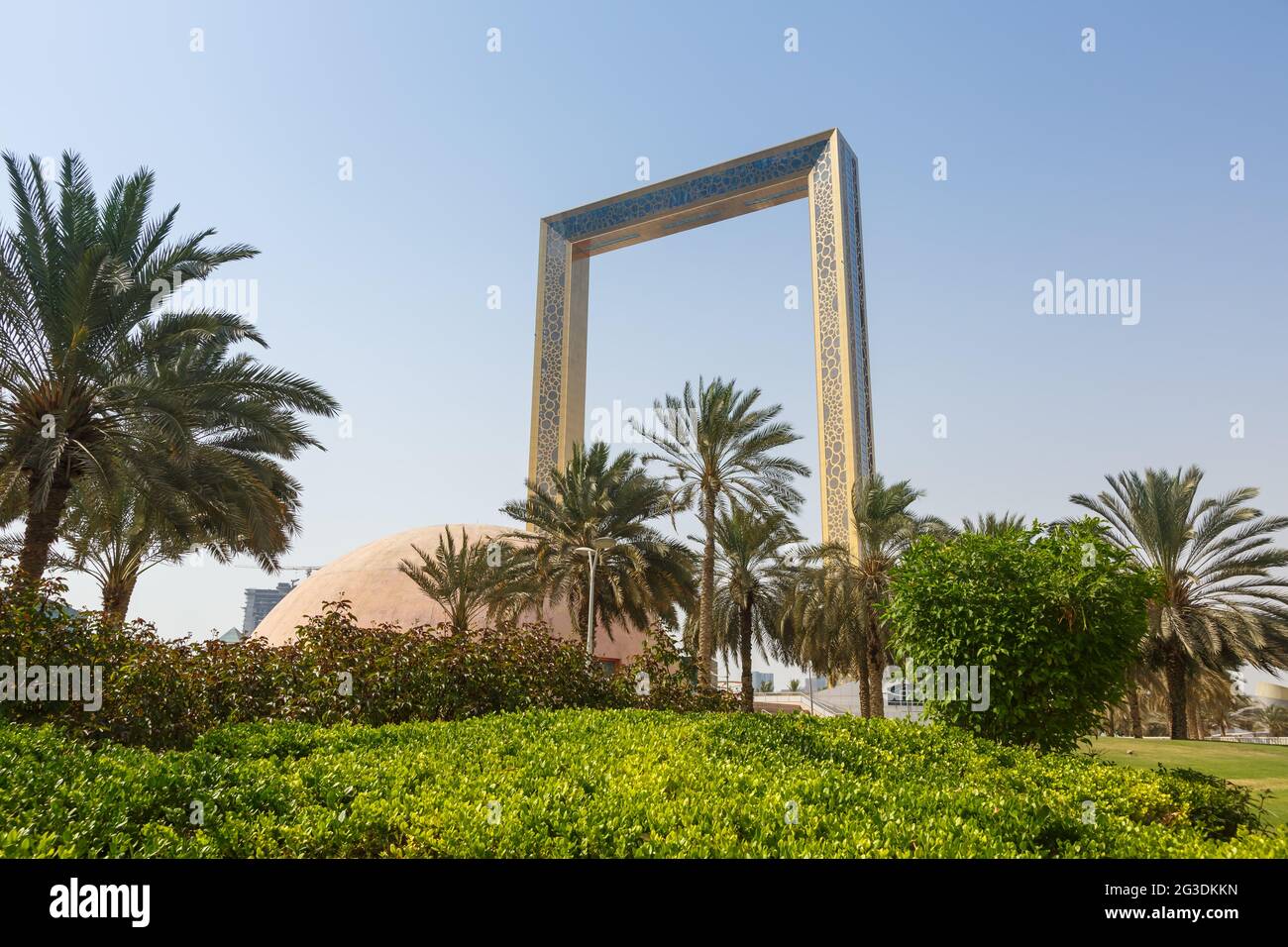 Dubai The Frame-Architektur in der Stadt der Vereinigten Arabischen Emirate Stockfoto