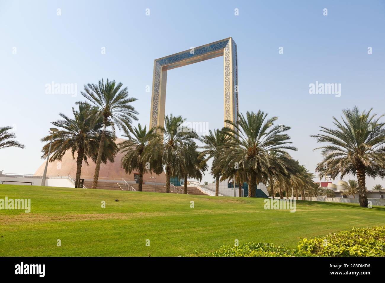 Dubai The Frame-Architektur in der Stadt der Vereinigten Arabischen Emirate Stockfoto