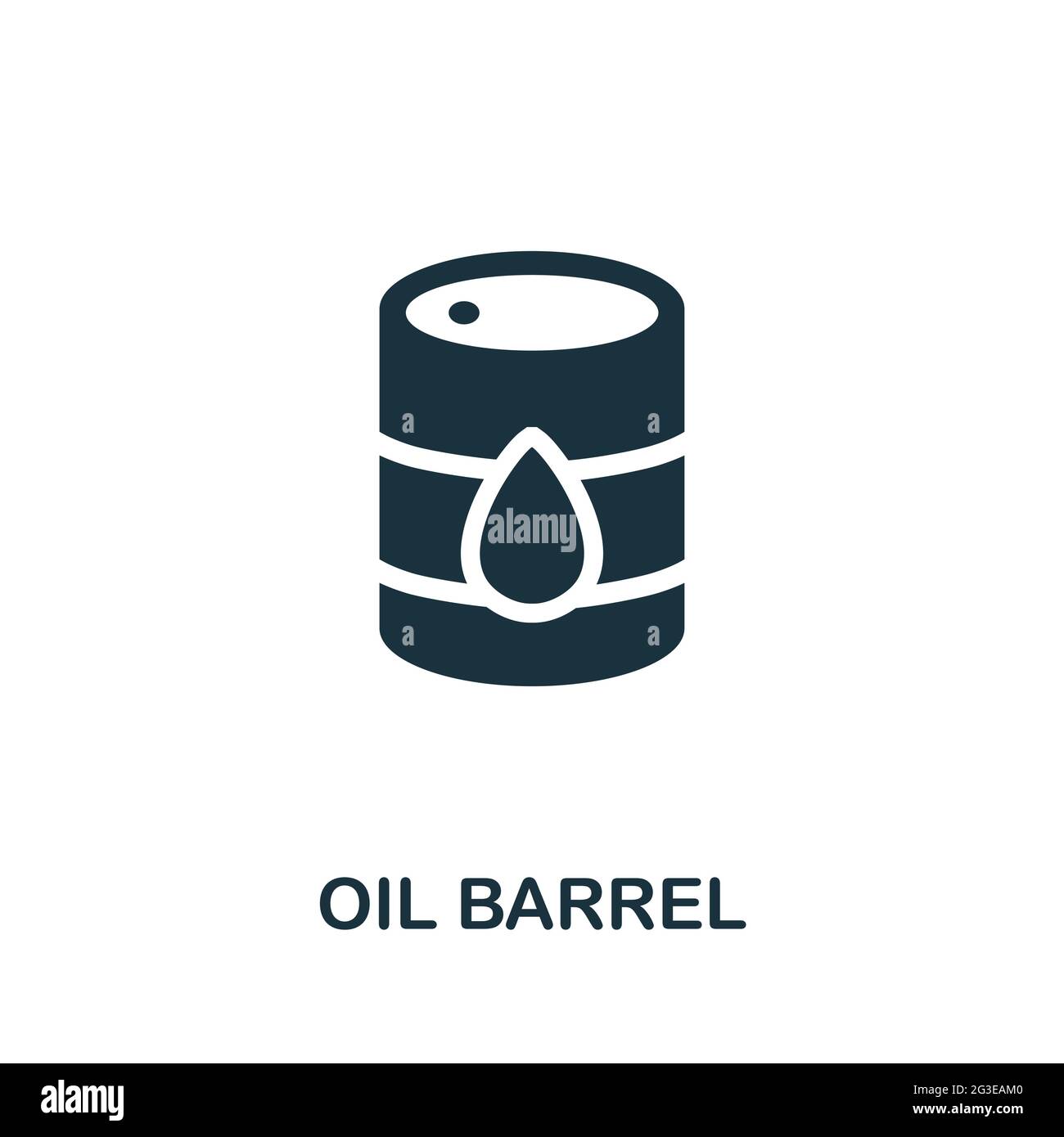 Ölfass-Symbol. Monochromes einfaches Element aus der Sammlung der Ölindustrie. Creative Oil Barrel Symbol für Web-Design, Vorlagen, Infografiken und vieles mehr Stock Vektor
