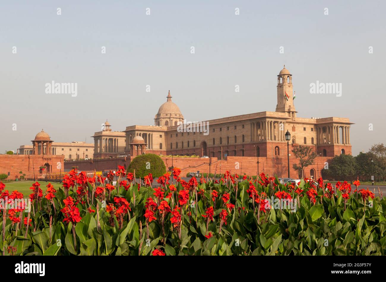 Zentrales Sekretariat und President's Estate, Neu-Delhi, Indien Stockfoto