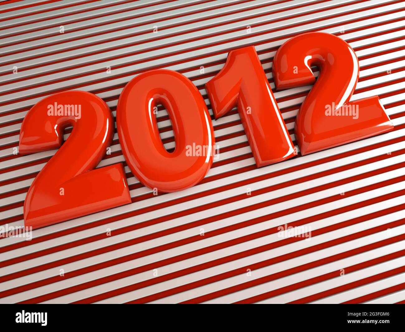 3D Neujahr 2012 Stockfoto