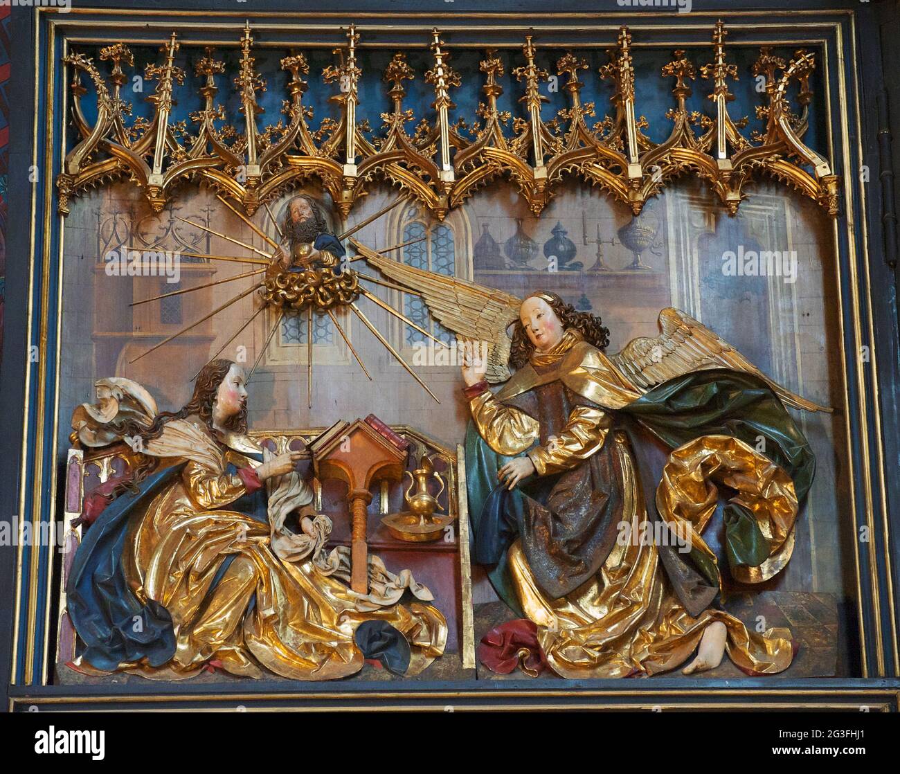 Stück von Veit Stoss Altar in Krakau Stockfoto