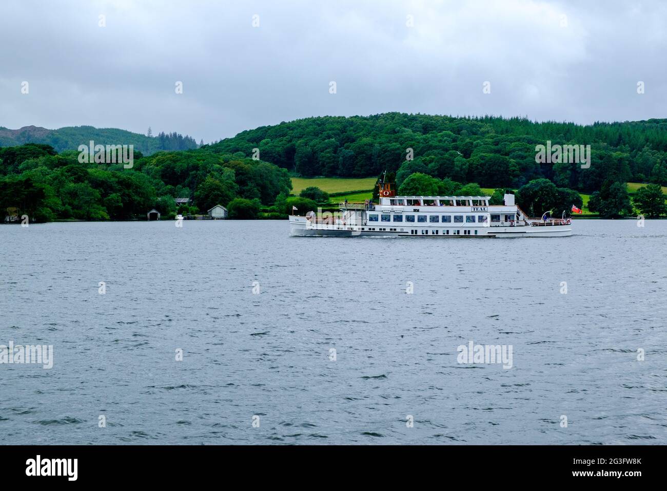 Landschaft vom Lake Windermere im Lakes District, England, Großbritannien Stockfoto