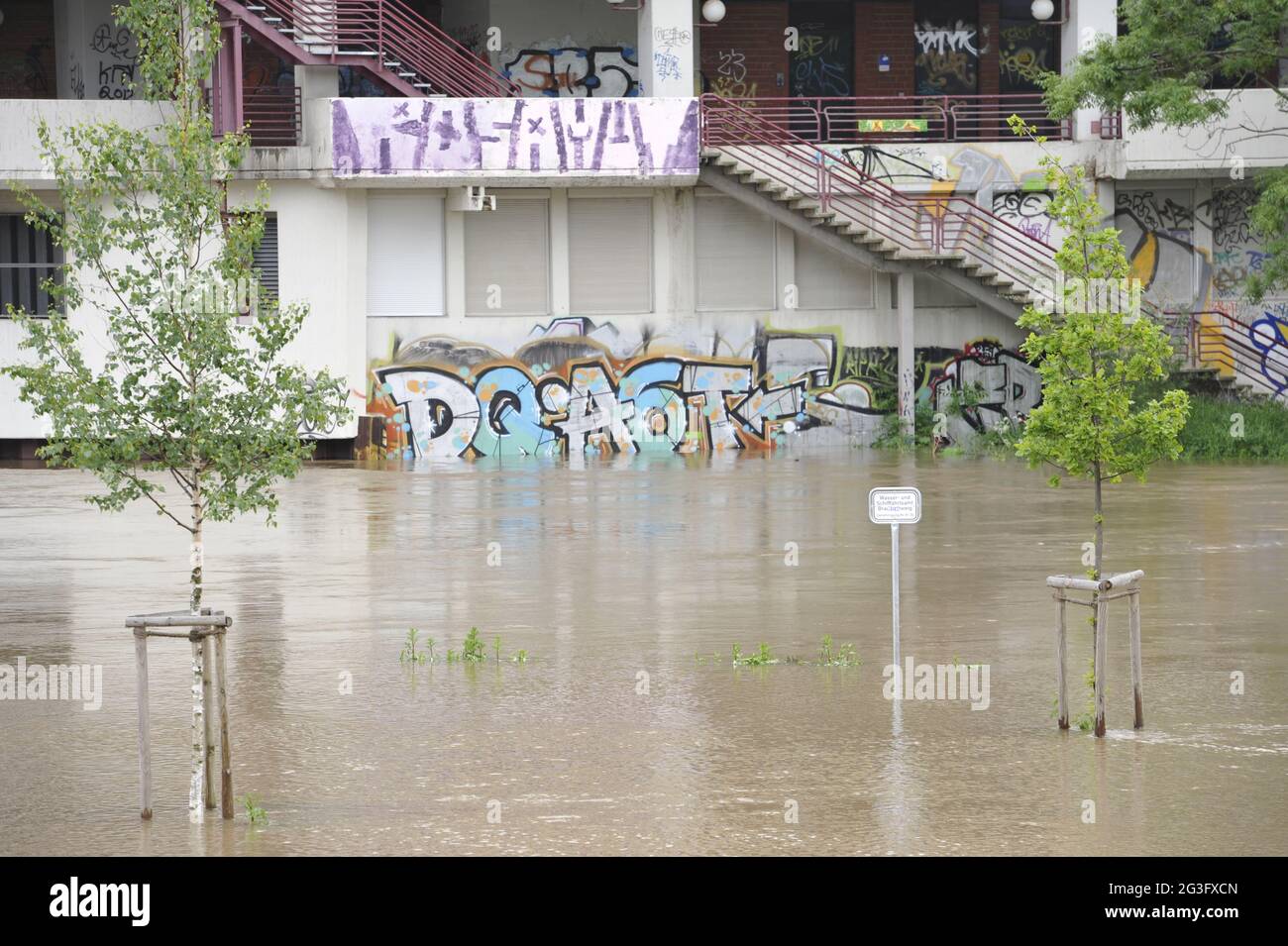 Naturkatastrophe Überschwemmungen in Hannover Stockfoto