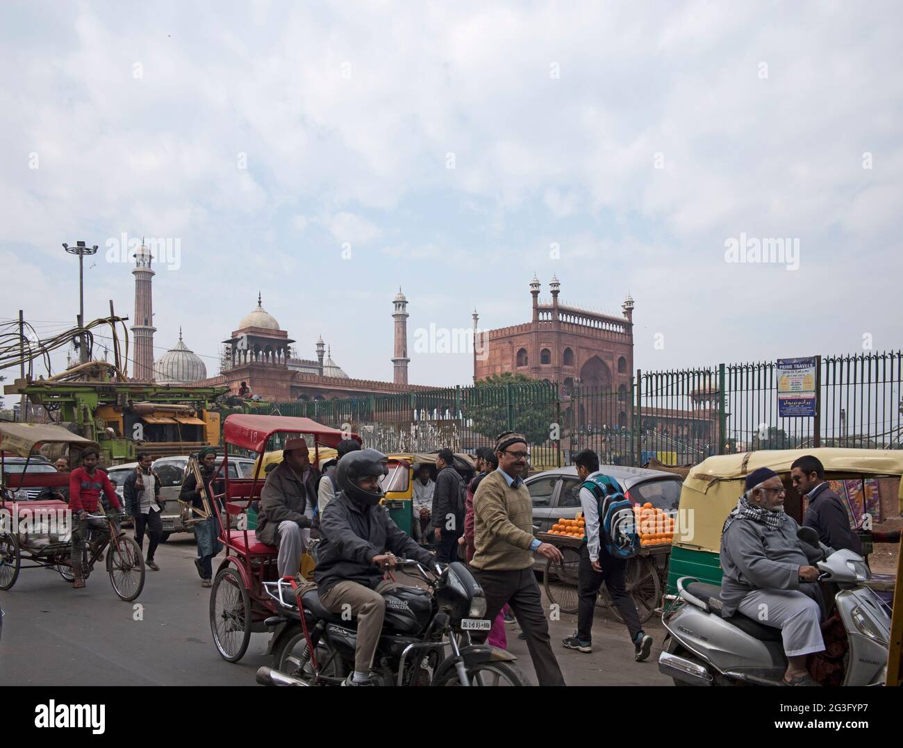 Old Delhi, Straßenleben Stockfoto