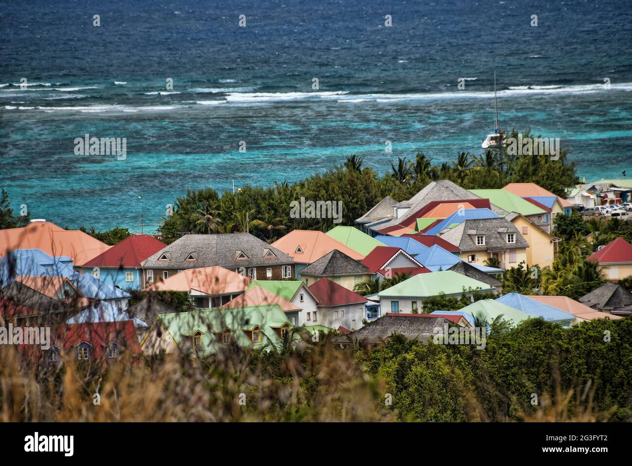Küste in Saint Maarten, Niederländische Antillen Stockfoto