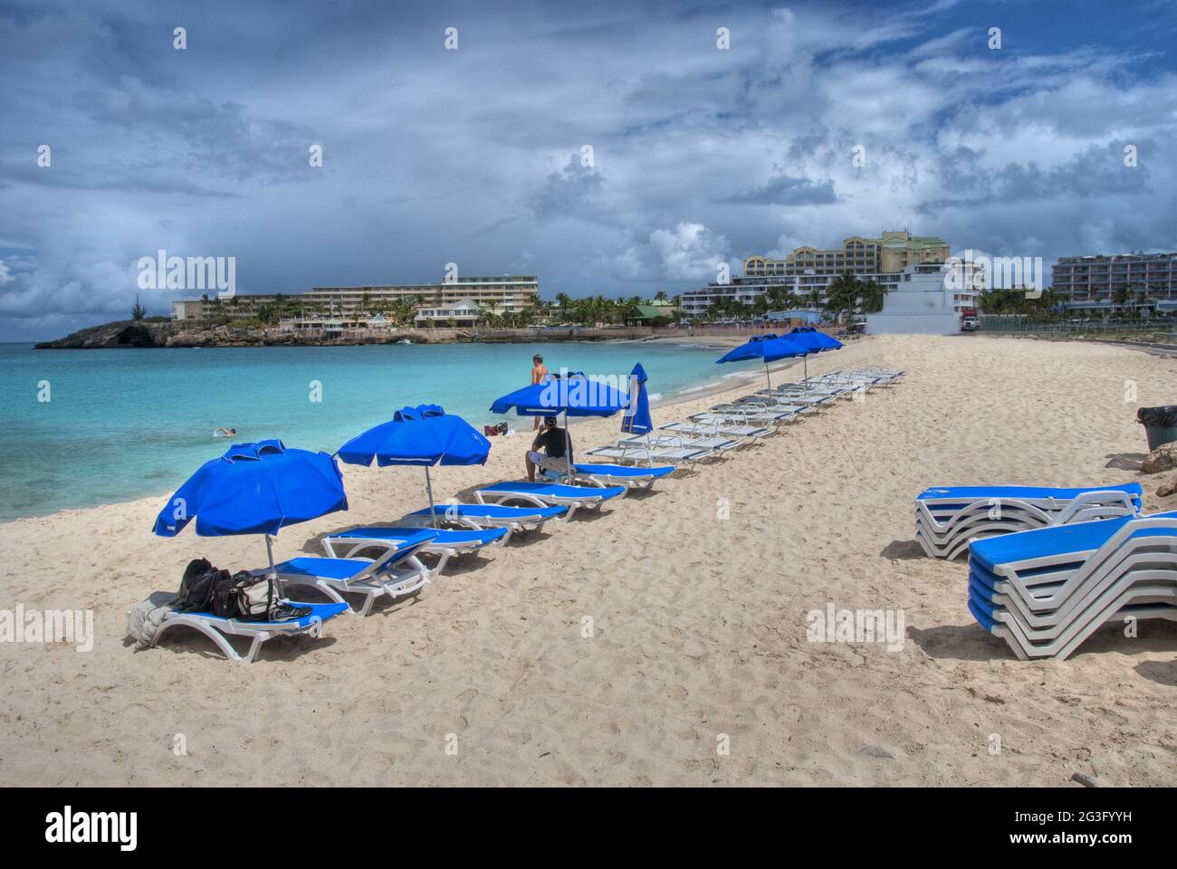 Saint-Maarten-Küste, Niederländische Antillen Stockfoto