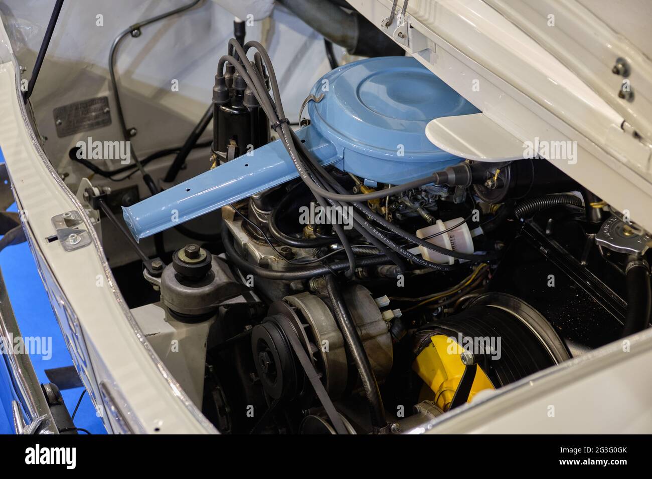 Seat 850-Motor. Retro Malaga 2021, Andalusien, Spanien. Stockfoto