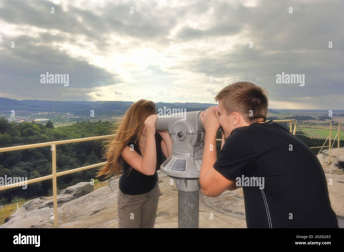 Liebe auf den ersten Blick. Stockfoto