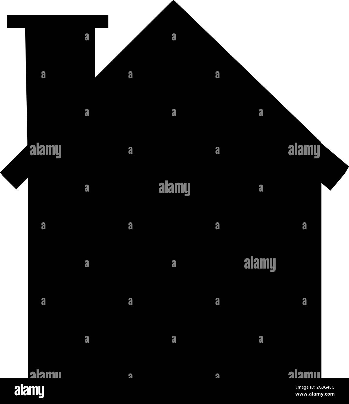 Vektor-Illustration der schwarzen Silhouette eines Hauses Ikone Stock Vektor