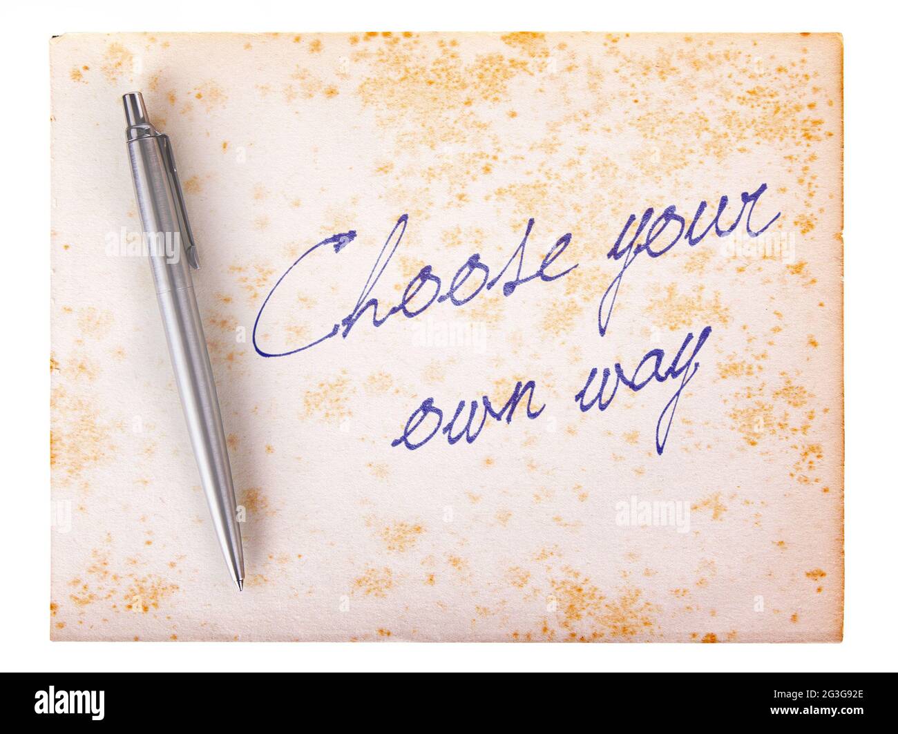 Altes Papier grunge Hintergrund - Wählen Sie Ihren eigenen Weg Stockfoto