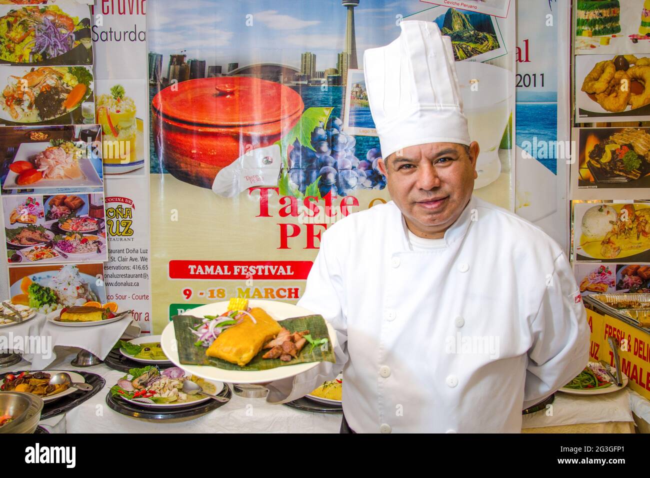 Chef Eines peruanischen Restaurants Stockfoto