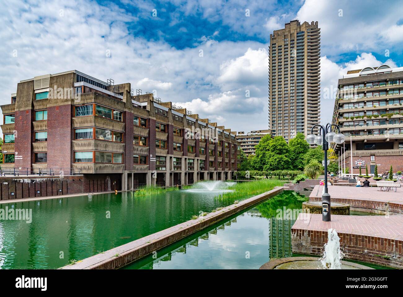 Ein Blick auf das Barbican Estate, London, Großbritannien Stockfoto