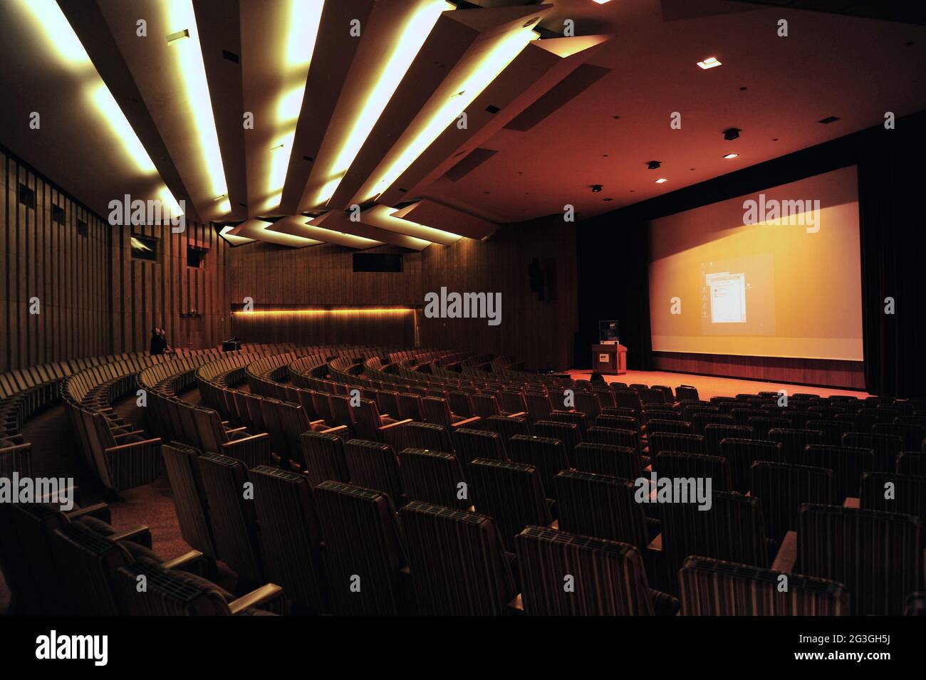 Kino im ehemaligen STASI-Zentrum in Ost-Berlin Stockfoto