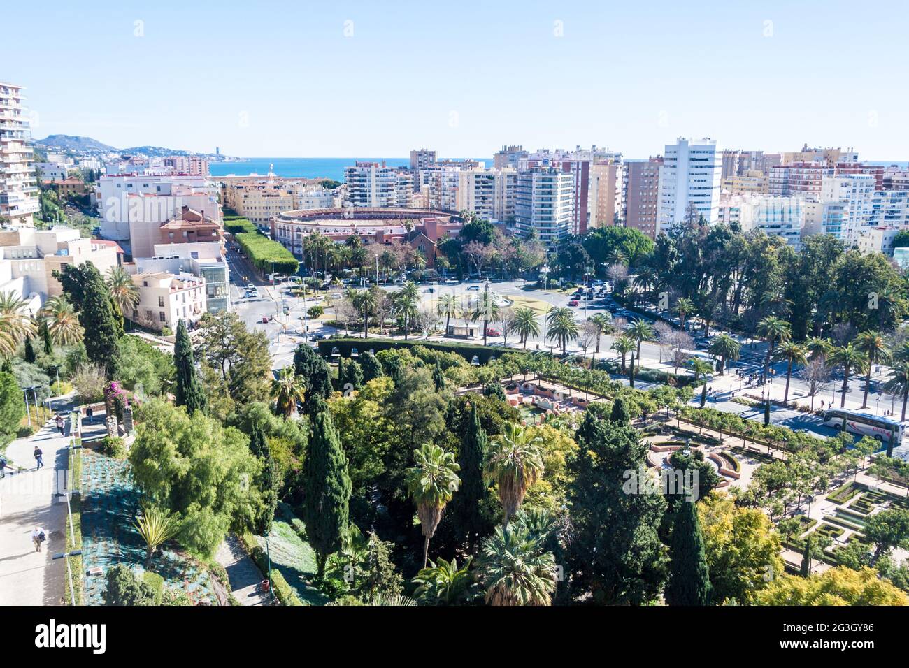 Pedro luis alonso garten und alcazaba Fotos und Bildmaterial in hoher