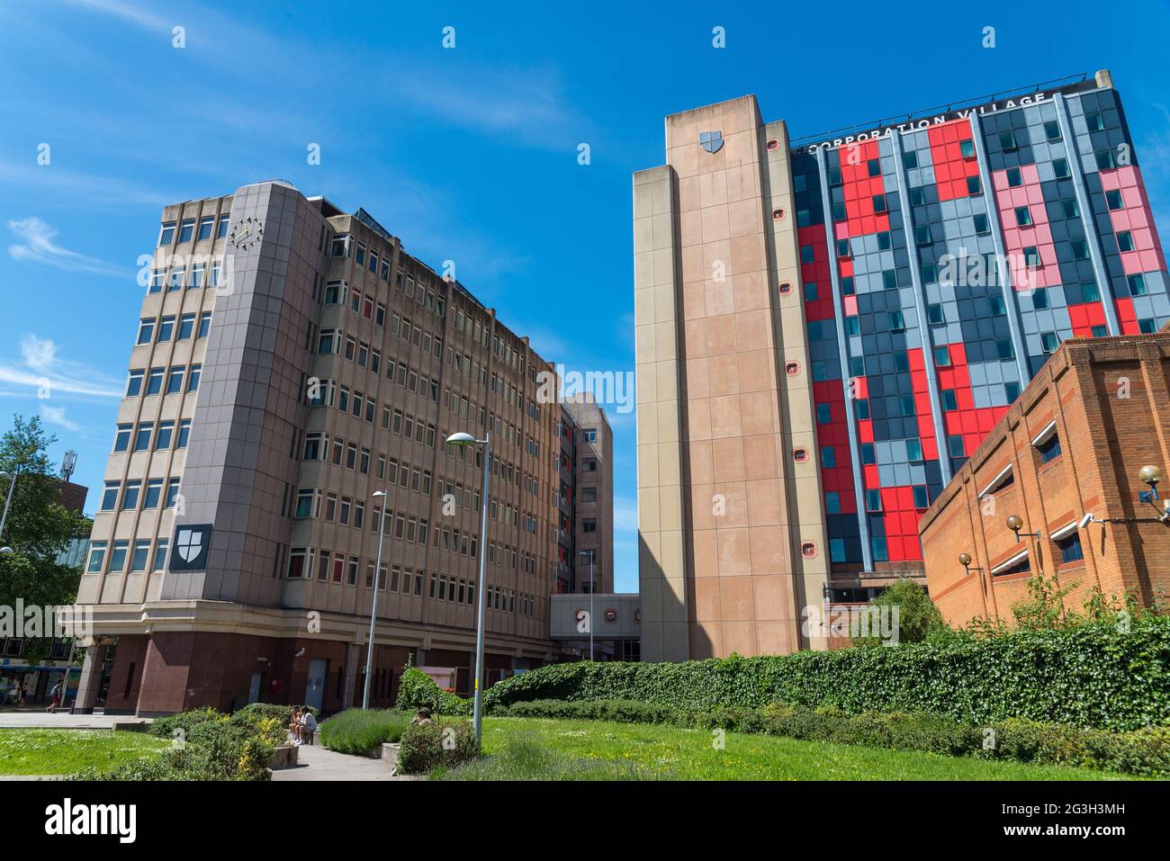 Studentenwohnhaft in der Corporation Village in der Corporation Street, Coventry, West Midlands Stockfoto