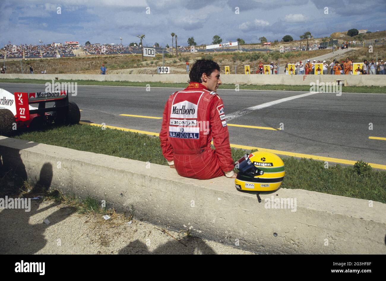 Ayrton Senna. Grand Prix von Spanien 1990 Stockfoto