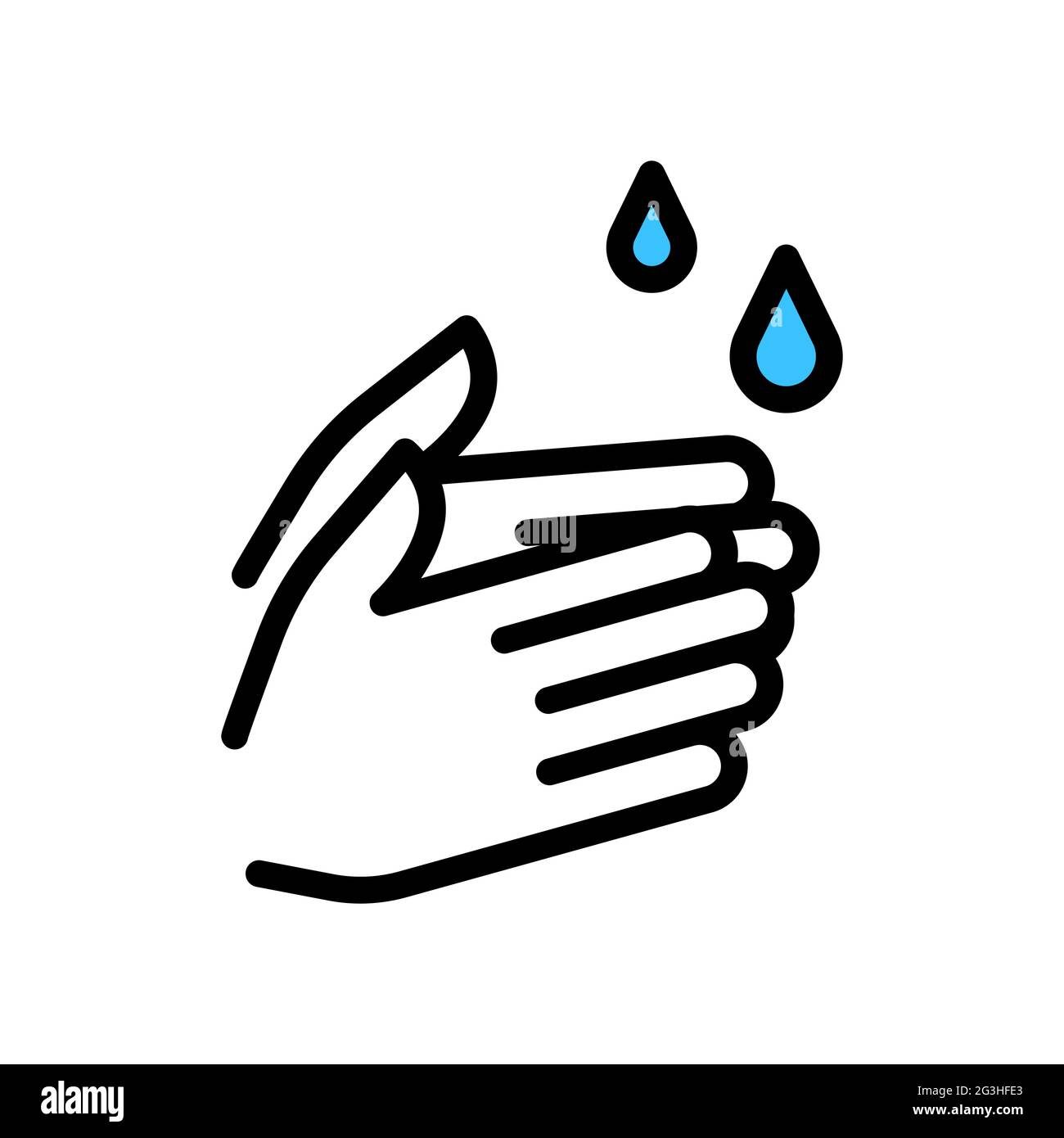 Symbol für das Händewaschen Vektorgrafik Stock Vektor