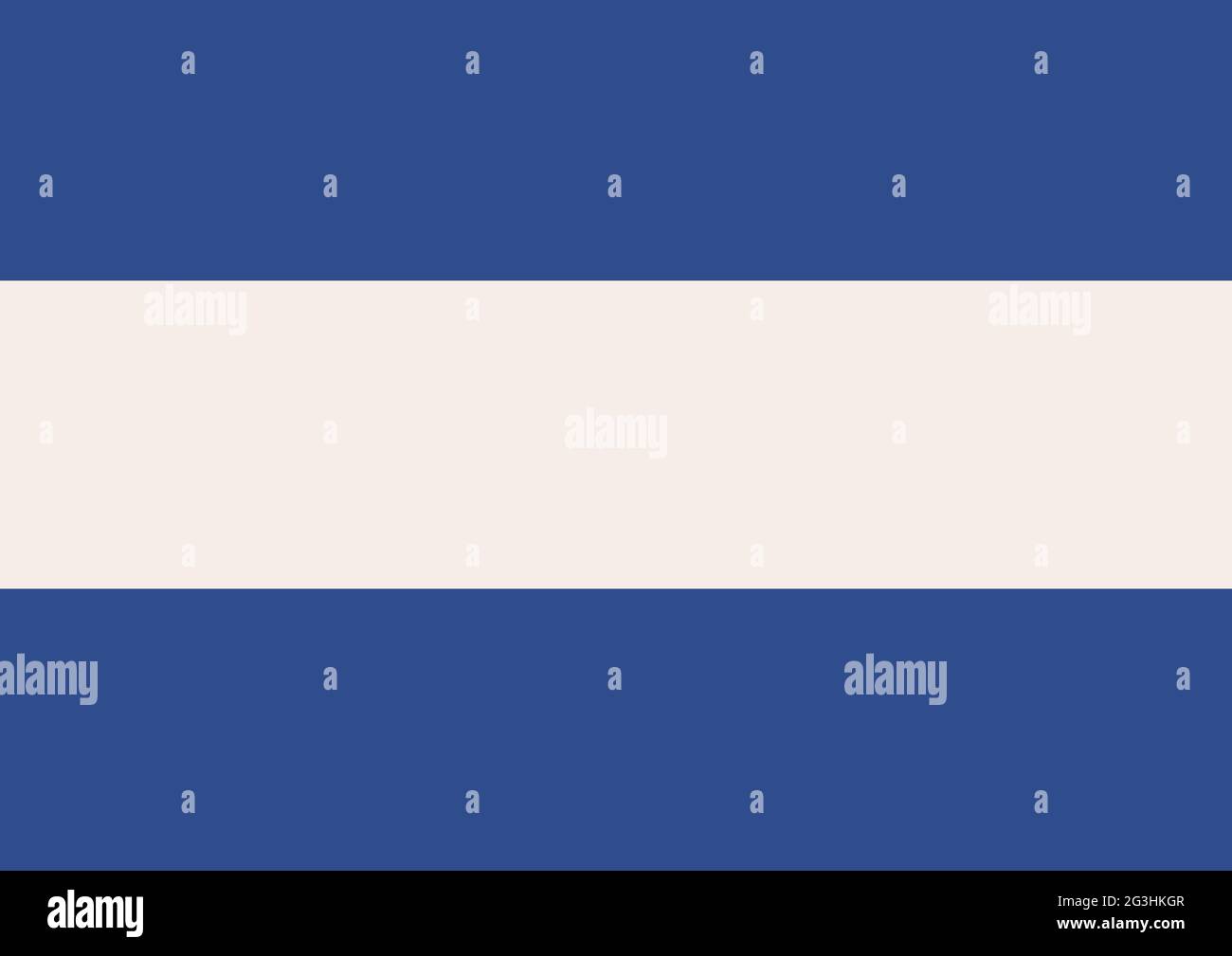 Komposition aus drei blauen und weißen horizontalen Streifen mit Kopierraum-Hintergrund Stockfoto