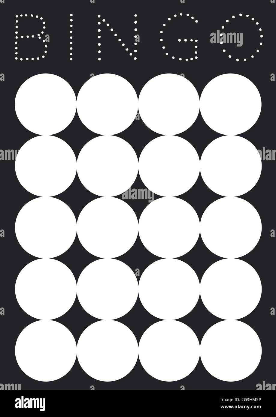 Komposition von Bingo-Text mit Score-Chart auf schwarzem Hintergrund Stockfoto