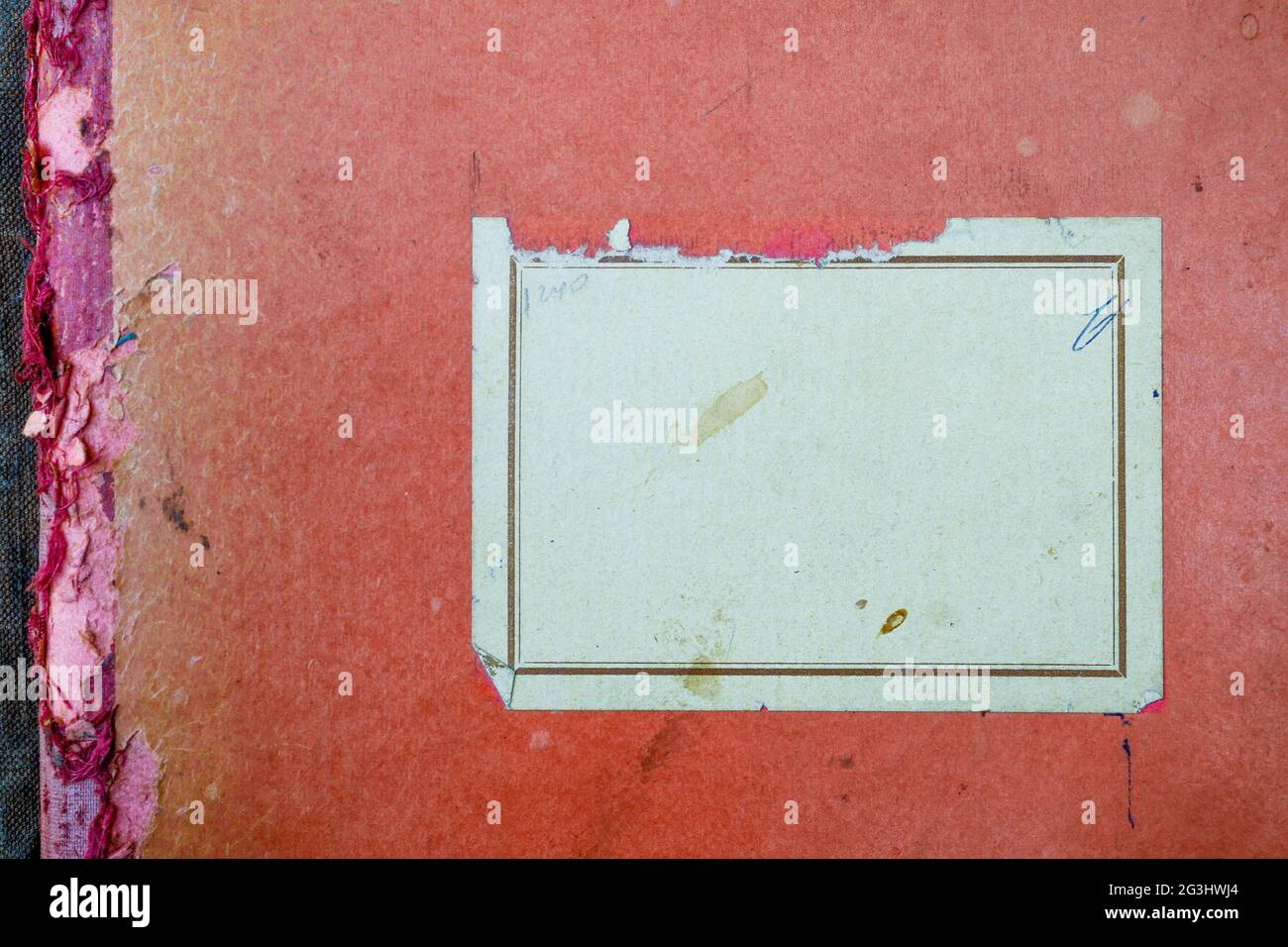 Cover eines alten Kontobuch, altes Dokument, Frankreich Stockfoto