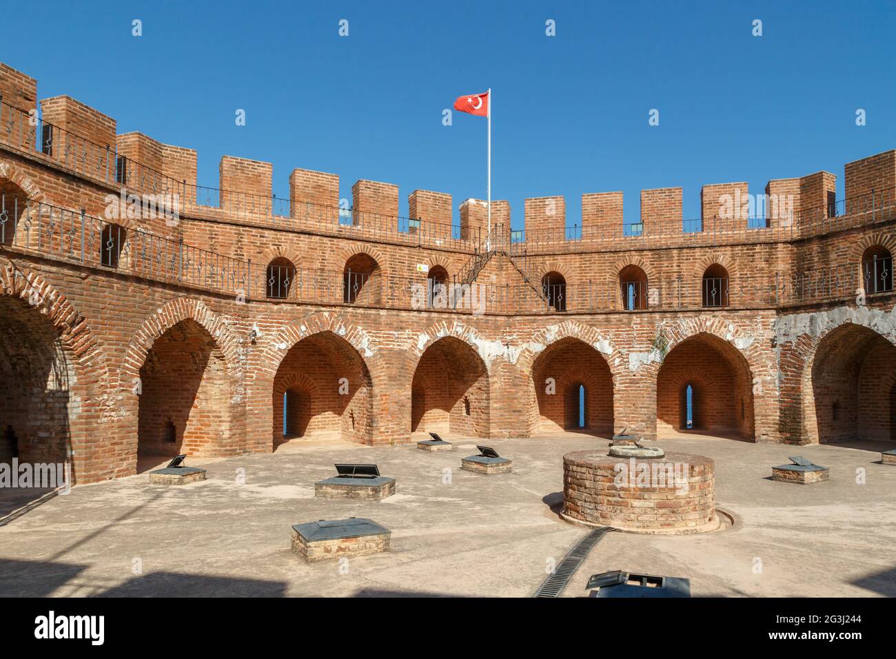 Alanya Der Rote Turm Stockfoto