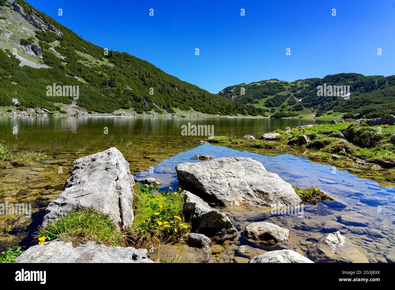 Atemberaubende Kreiner See in tirol almberge Österreich Stockfoto