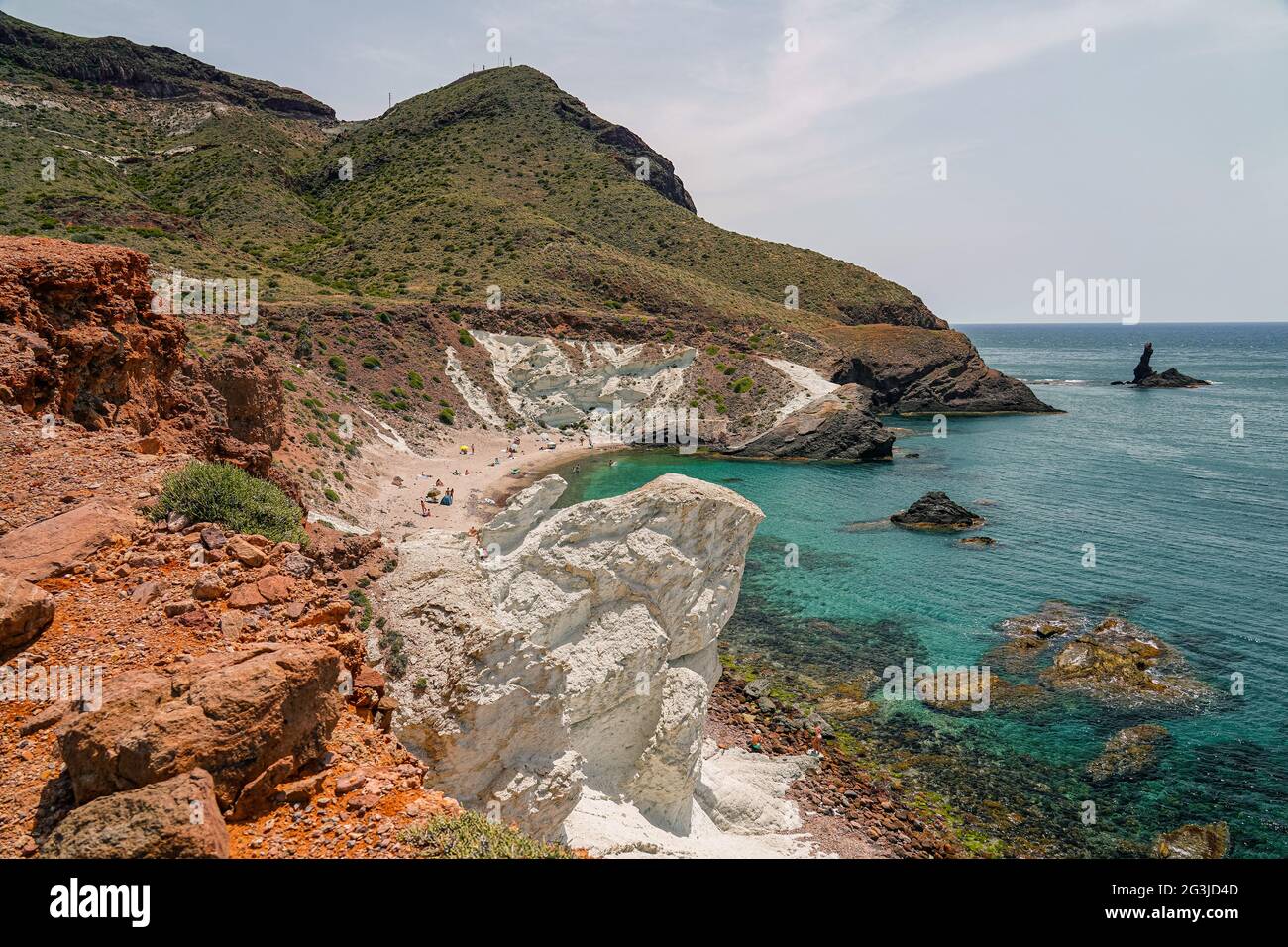 Tolles Spiel mit Farben, Texturen und Relief. Wilde, unberührte Natur. Stockfoto