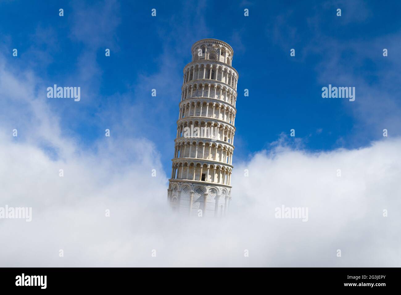 Blick Auf Den Turm Von Pisa Stockfoto