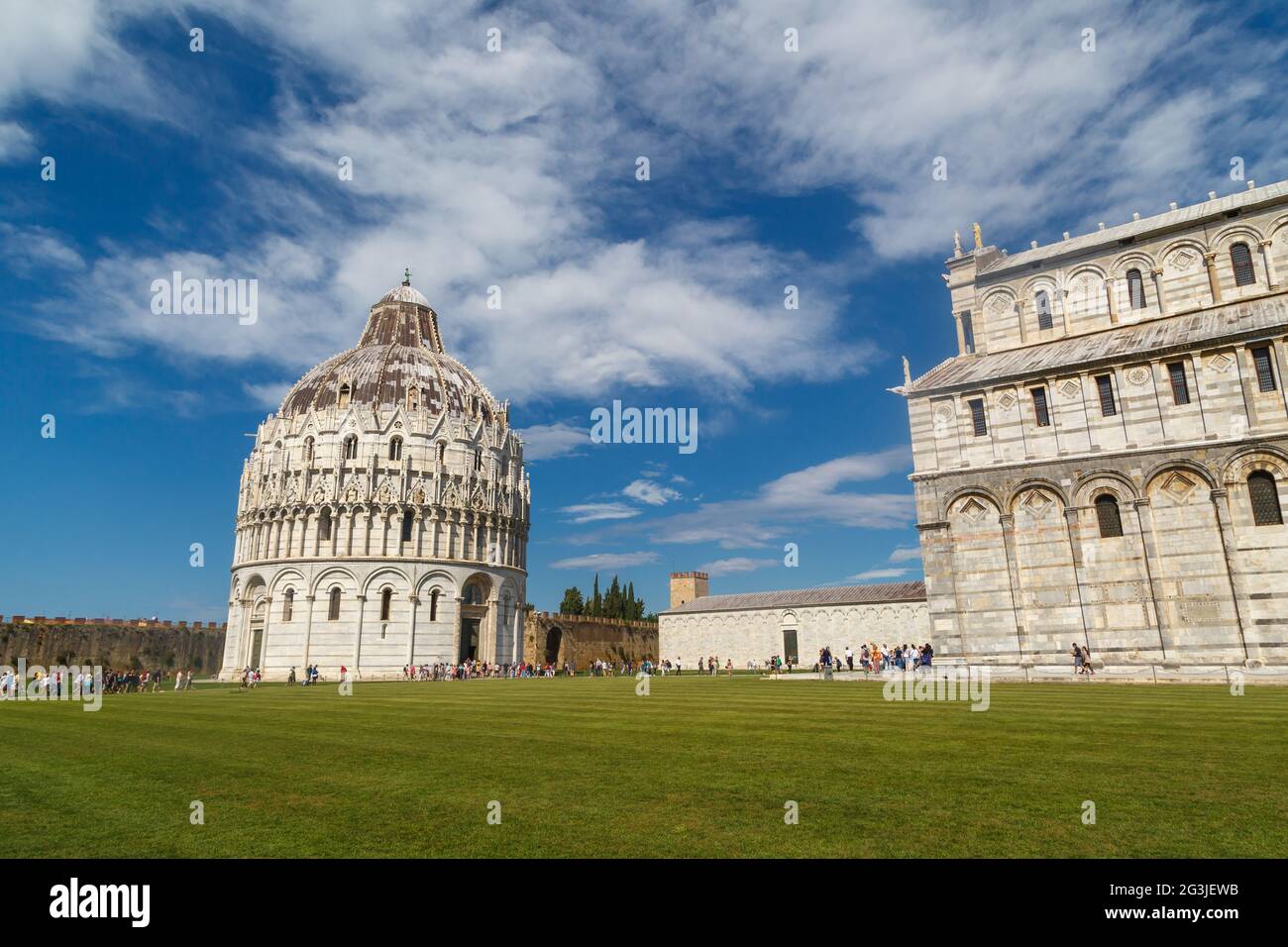 Blick Auf Die Kathedrale Von Pisa Stockfoto
