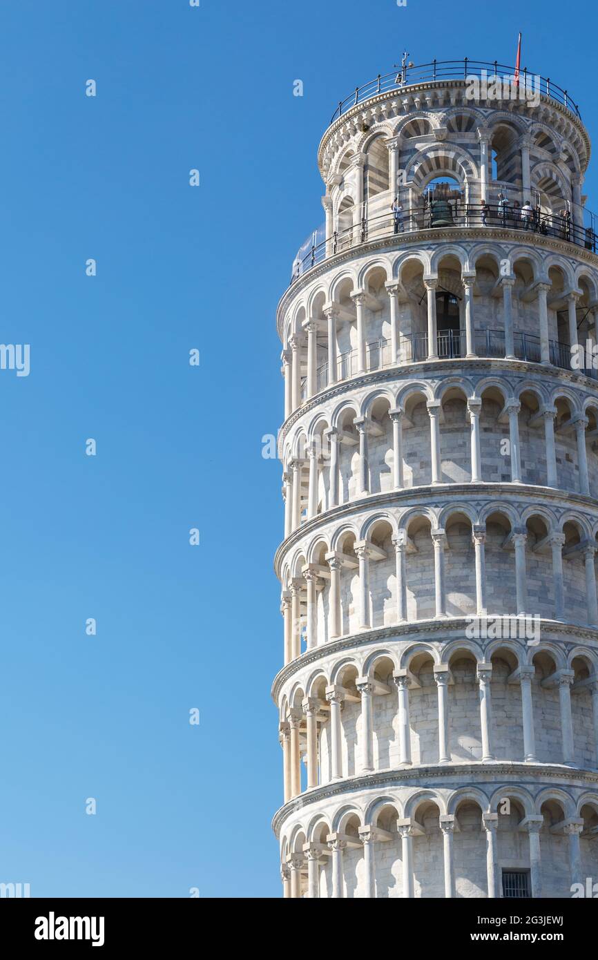 Blick Auf Den Turm Von Pisa Stockfoto