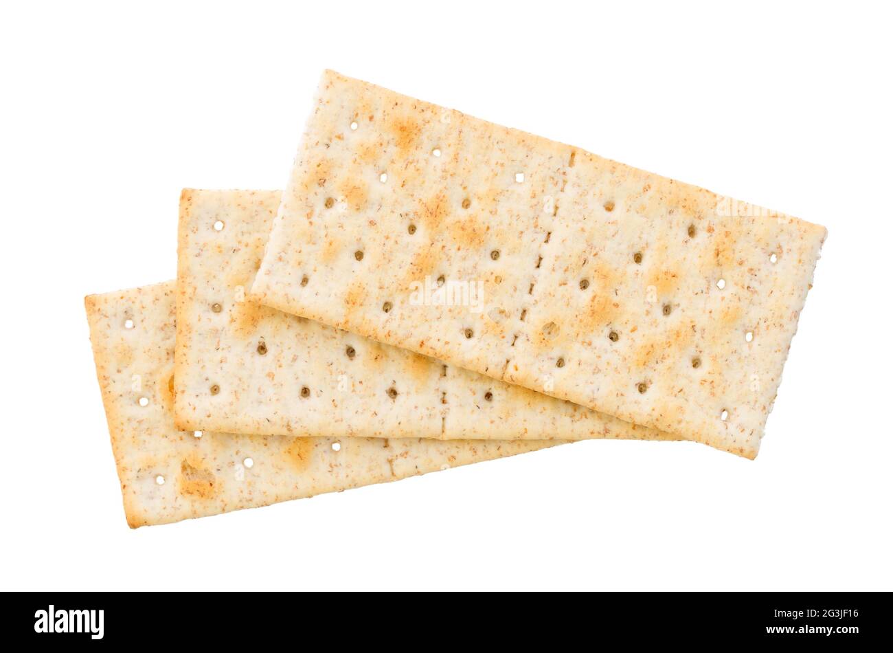 Kleine Cracker isoliert Stockfoto