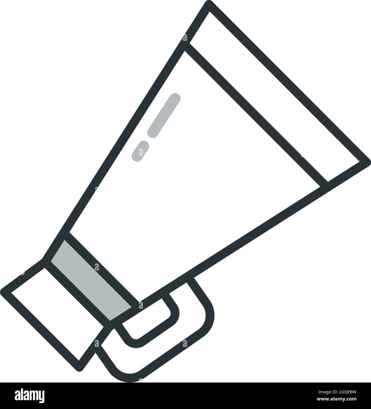 director-Megaphon auf weißem Hintergrund Stock Vektor