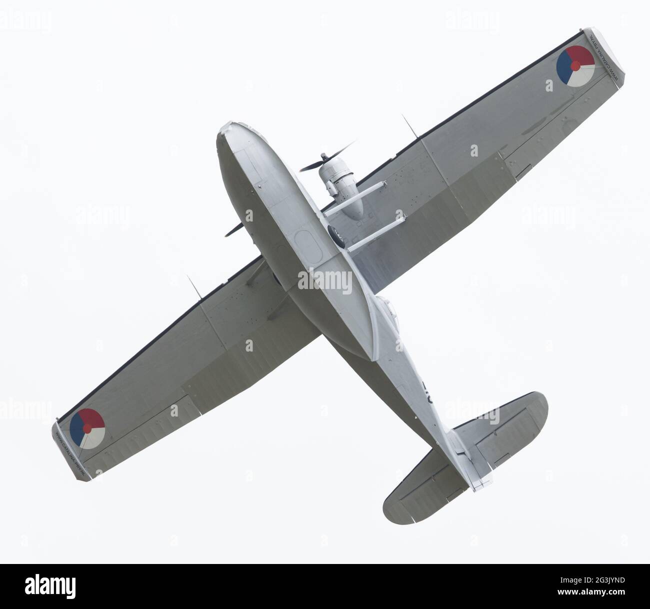 LEEUWARDEN, Niederlande - Juni 10: Consolidated PBY Catalina in niederländische Marine Farben Royal niederländischen Luftwaffe Tage fliegen Stockfoto