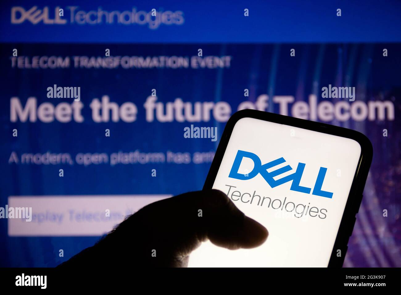 Brasilien. Juni 2021. In dieser Abbildung wird ein Dell Technologies-Logo auf einem Smartphone angezeigt. (Foto von Rafael Henrique/SOPA Images/Sipa USA) Quelle: SIPA USA/Alamy Live News Stockfoto