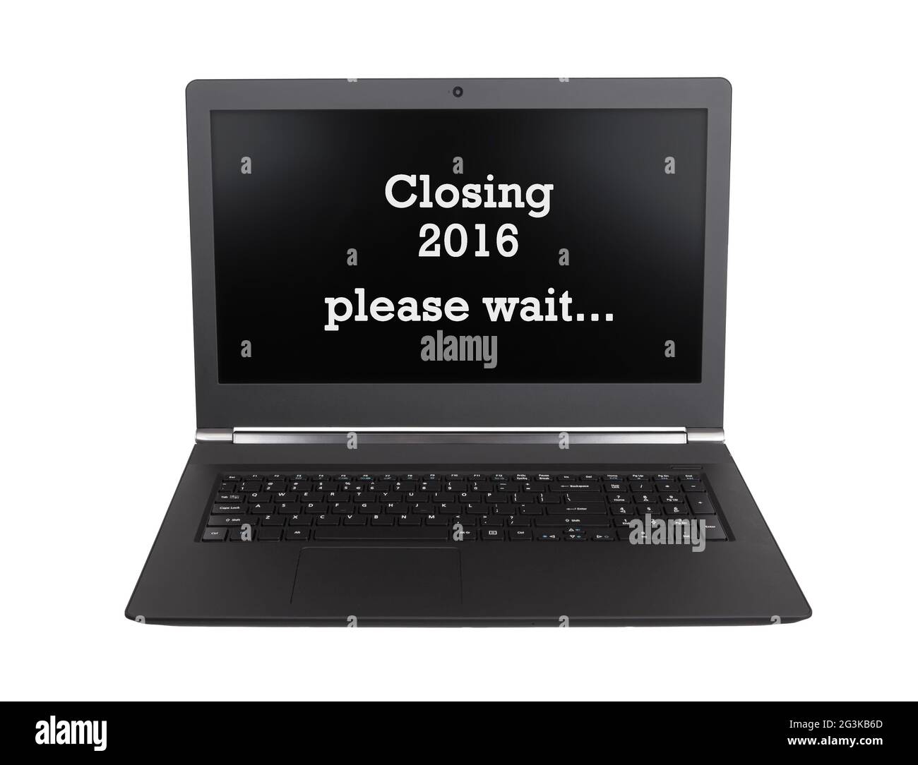 Laptop isoliert - Neujahr - 2016 - 2017 Stockfoto