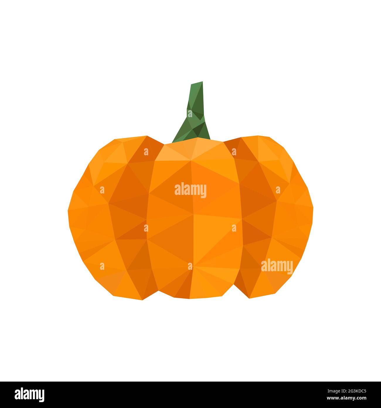 Illustration des modernen flachen Designs mit Origami halloween Kürbis Stockfoto