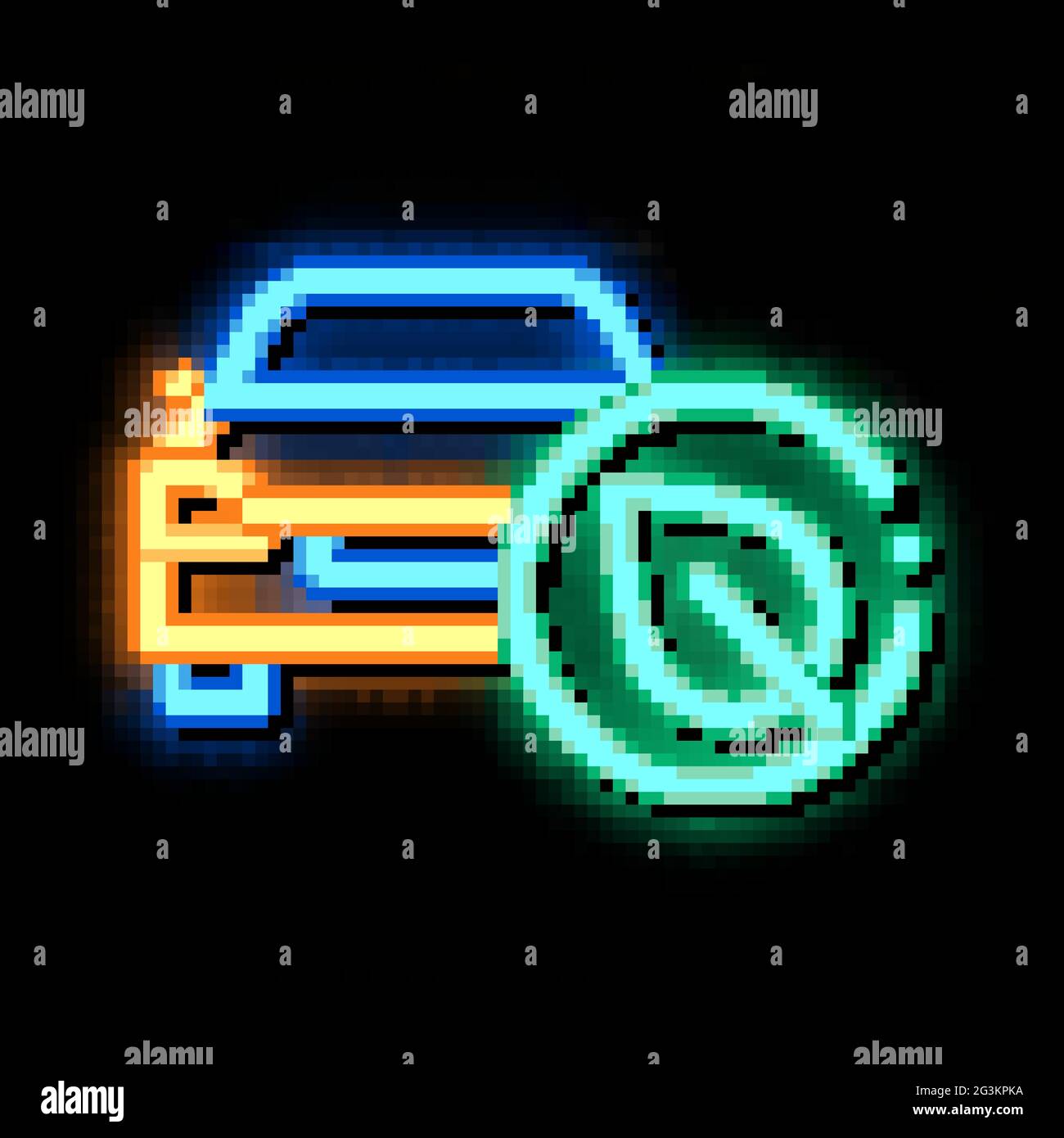 Electro eco Auto Neon Glow Symbol Illustration Stock Vektor