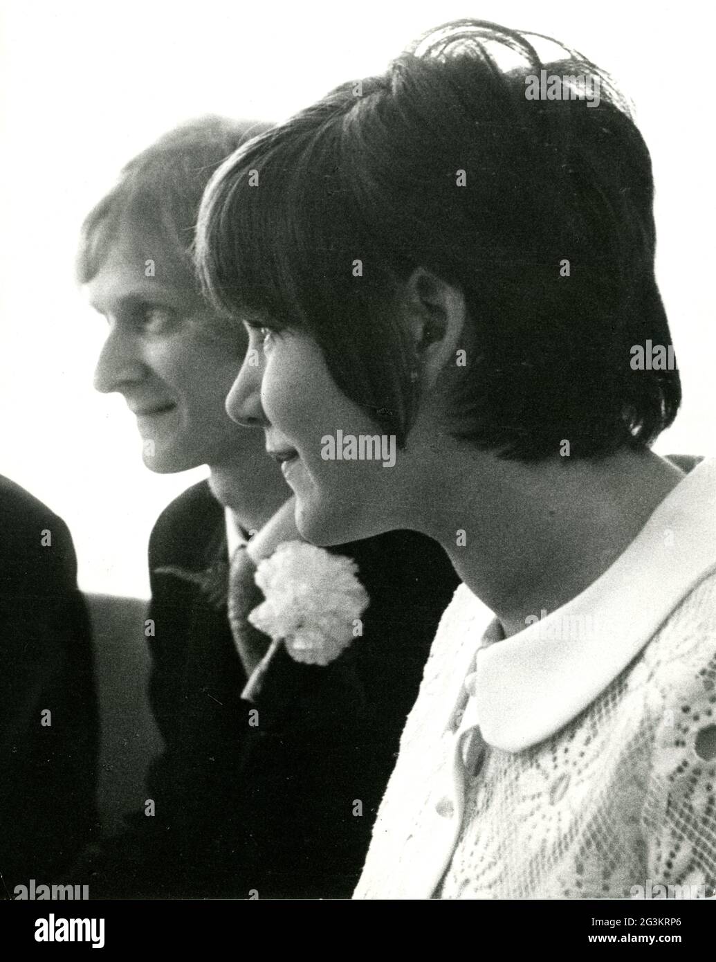 Menschen, Hochzeit, Brautpaar, 70er Jahre, ZUSÄTZLICHE-RIGHTS-CLEARANCE-INFO-NOT-AVAILABLE Stockfoto