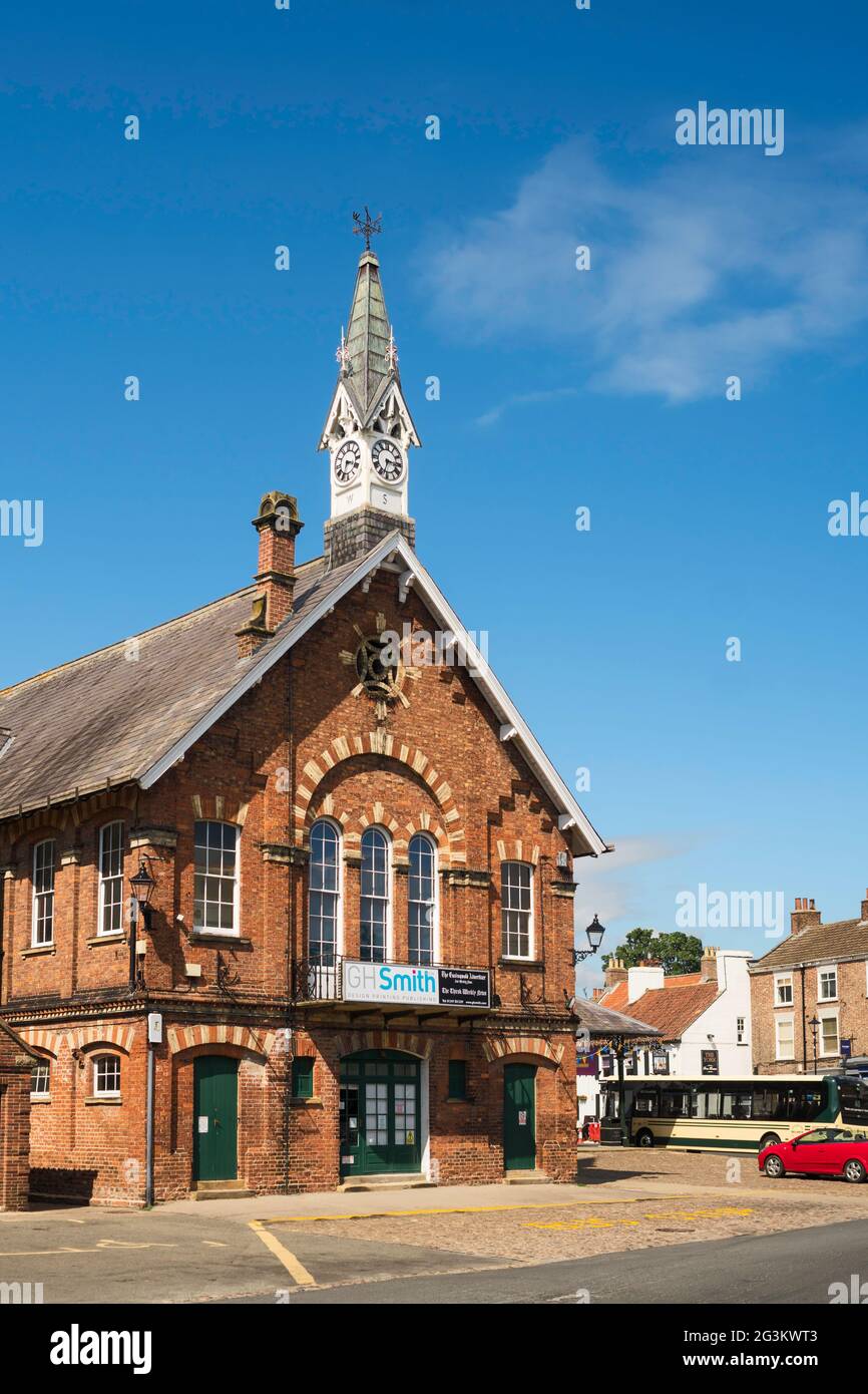 Der alte Markt oder Rathaus in Easingwold, North Yorkshire, England, Großbritannien Stockfoto