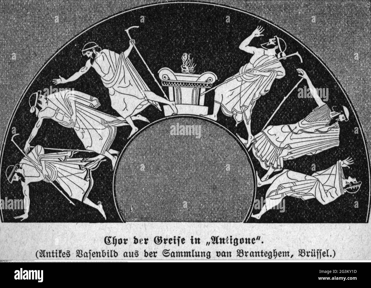 Theater / Theater, Antike Welt, Antigone, Chor der alten Männer, ARTIST'S COPYRIGHT MUSS NICHT GELÖSCHT WERDEN Stockfoto