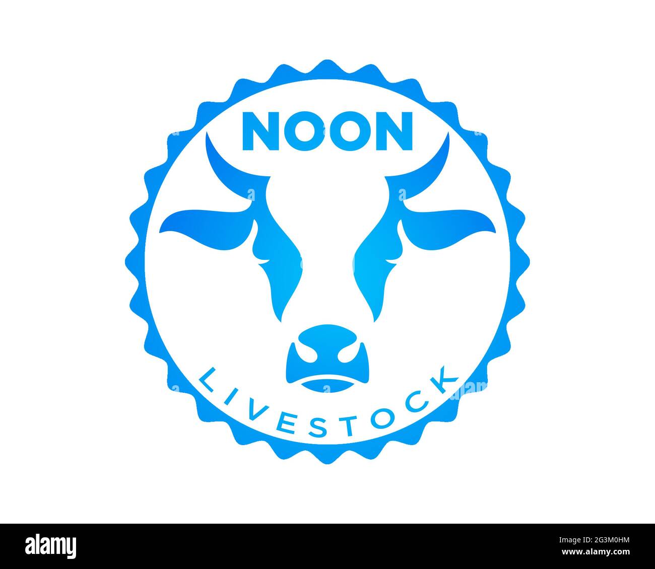 Tiere Logo Kuh Stockfoto