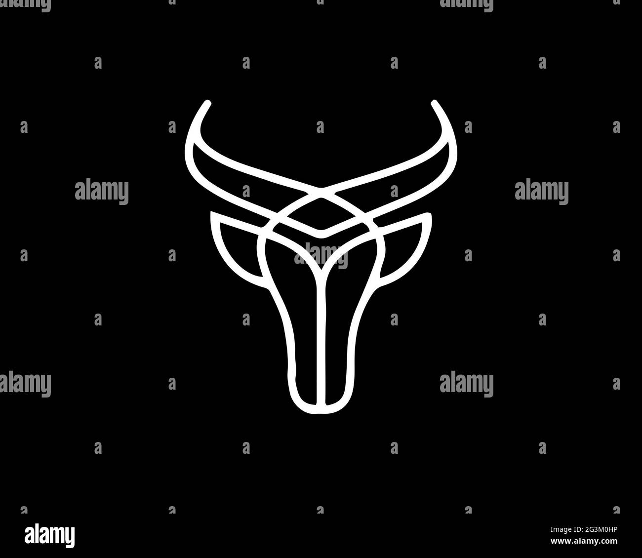 Tiere Logo Kuh Stockfoto