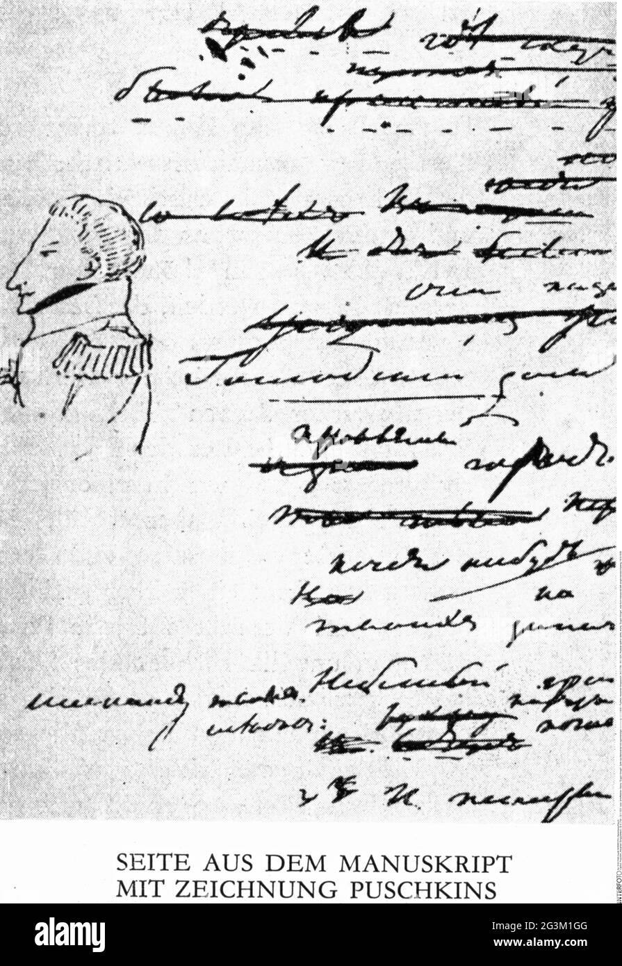 Puschkin, Alexander Sergejewitsch, 26.5.1799 - 29.1.1837, russischer Autor / Schriftsteller, Werke, 'Eugen Onegin', ZUSÄTZLICHE-RIGHTS-CLEARANCE-INFO-NOT-AVAILABLE Stockfoto