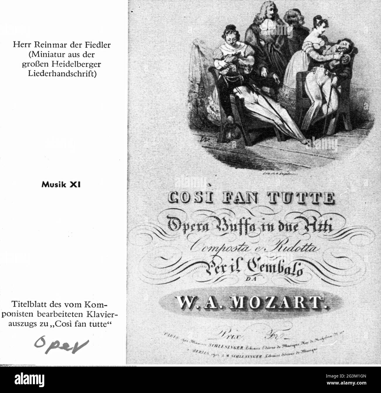 Theater / Theater, Oper, 'Cosi Fan tutte', von Wolfgang Amadeus Mozart, Libretto: Lorenzo Da Ponte, ARTIST'S DAS URHEBERRECHT IST NICHT ZU LÖSCHEN Stockfoto