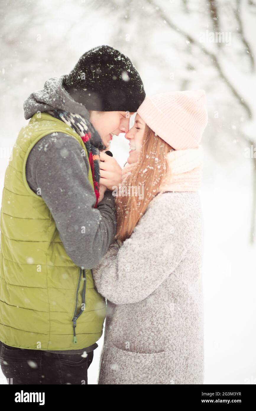 Niedliche Wintermützen Stockfoto