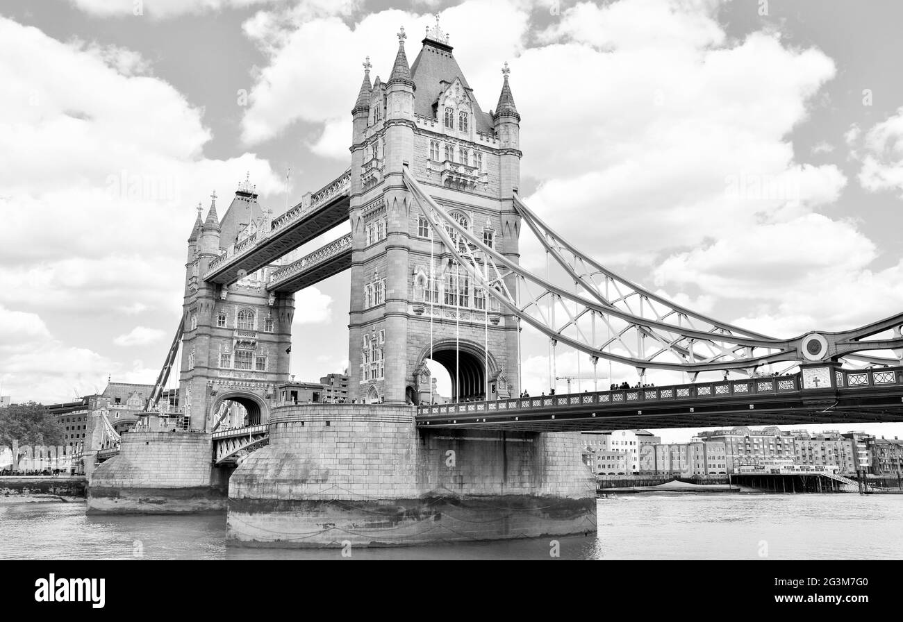 Hintergrund der Tower Bridge in London - England. Stockfoto