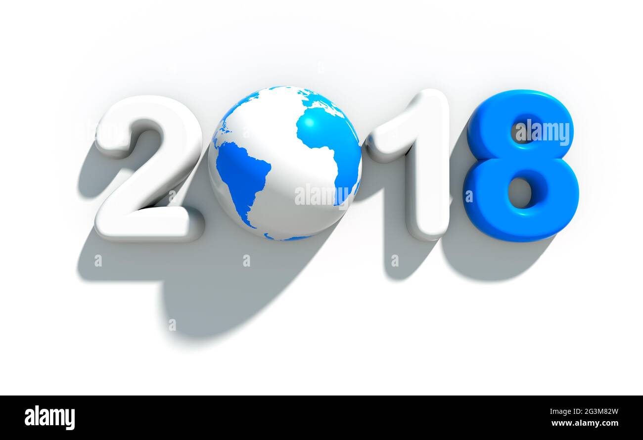 Logo | 3D-Illustration für das neue Jahr Stockfoto