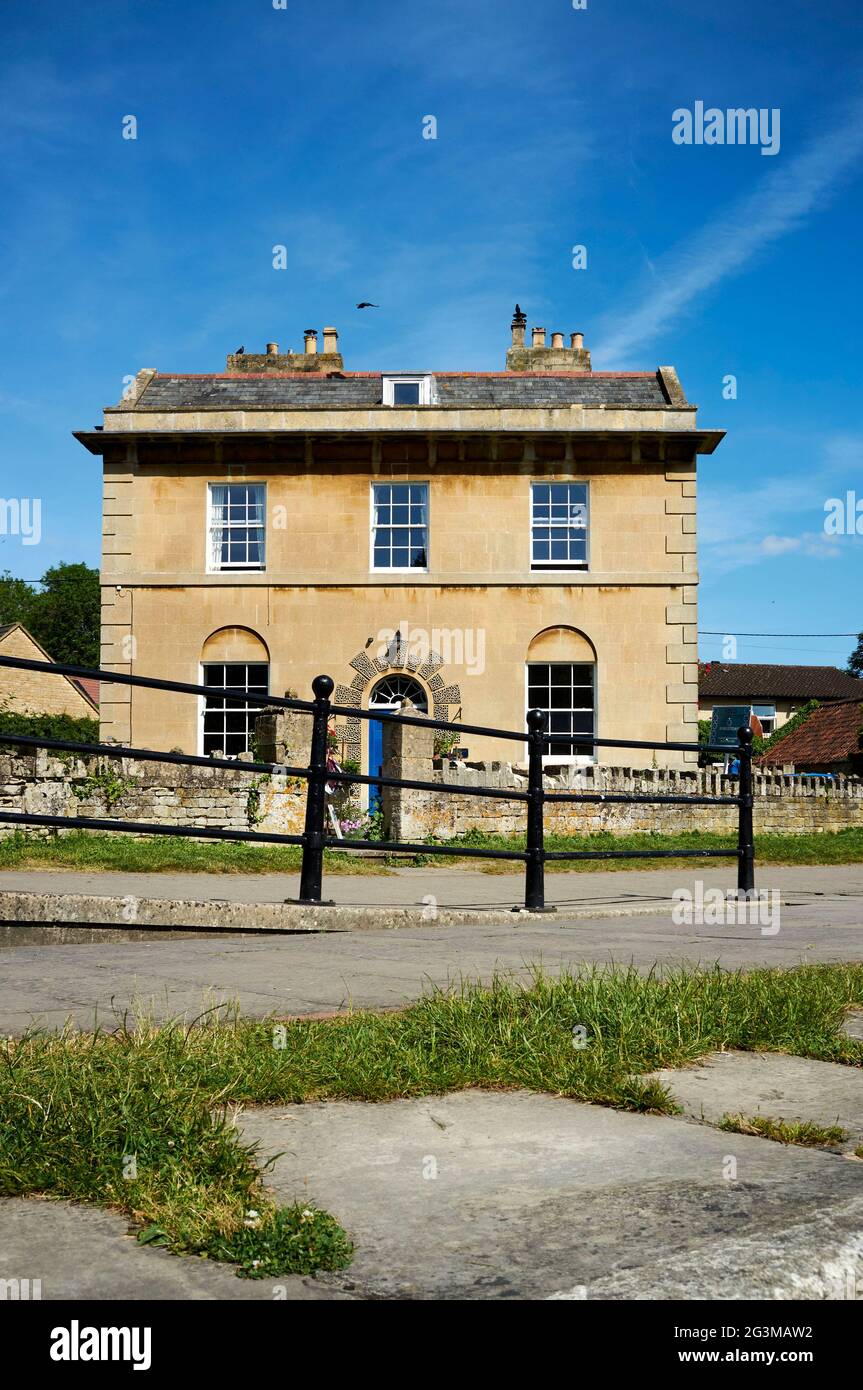 Lockside House am Kennet & Avon Canal, in Bradford upon Avon, Südwestengland, Großbritannien Stockfoto