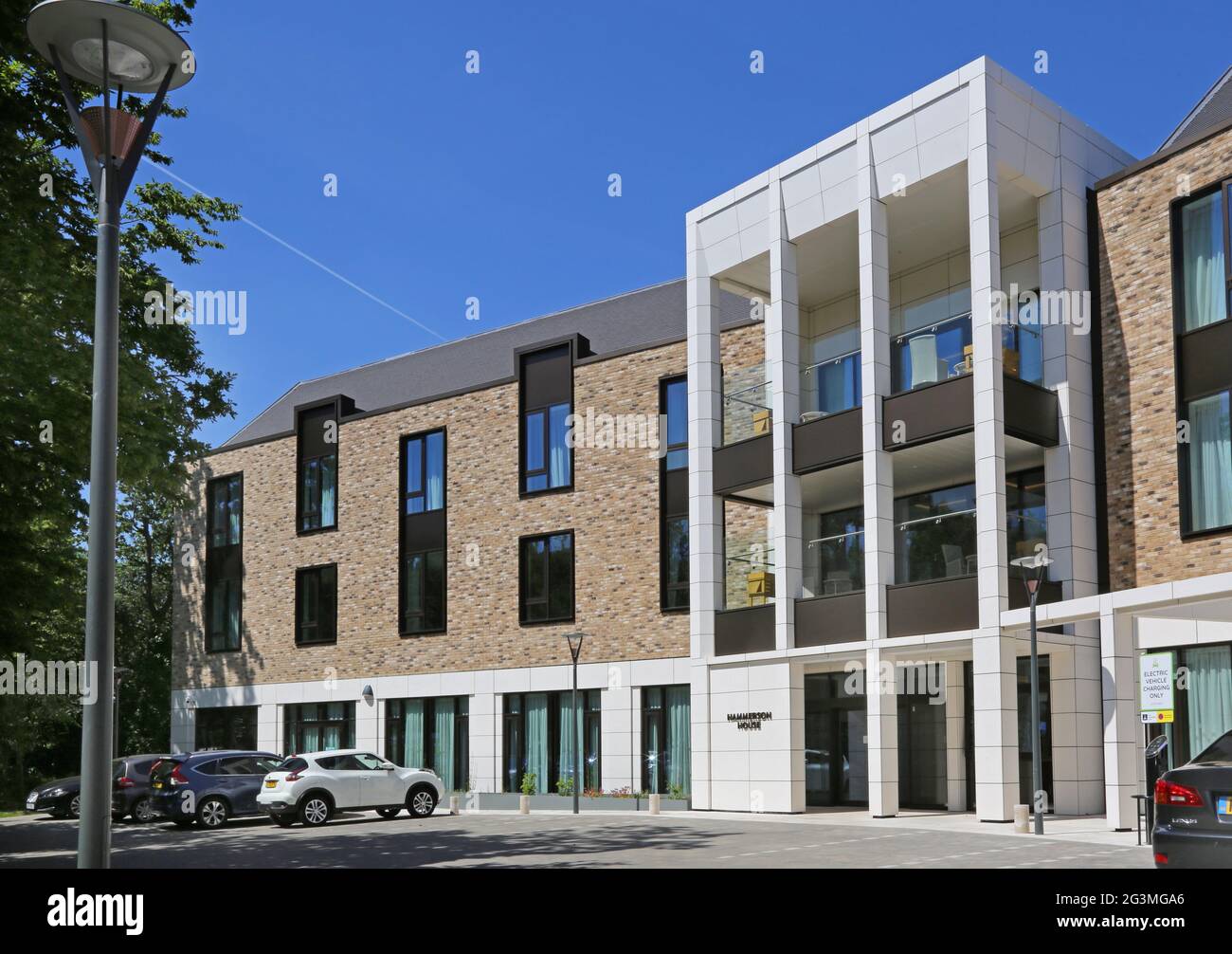 Hammerson House, ein neues, luxuriöses Pfleheim an der Bishops Avenue, Highgate - eine der teuersten Straßen Londons. VEREINIGTES KÖNIGREICH. Stockfoto